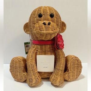 Kate Spade “Rambling Roses” Monkey wicker Satchel NWT 🐒🌸